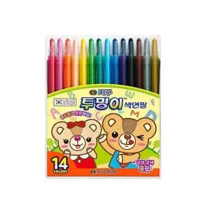 [룽스_66]지구 투명이 색연필 14색색연필 14색(샤프식)