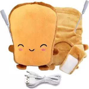 USB 손난로 귀여운 난방 장갑 반 착용 가능한 토스트 노트북 손가락 없는 5V 전원 여성 및 용 겨울 패션