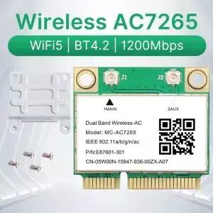 Wifi 5 AC7265 200Mbps BT42 카드 무선 미니 PCIE 네트워크 어댑터 7265 듀얼 밴드 24Ghz5Ghz 노트북