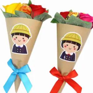 사탕 꽃다발 유아 입학 선물 5입 구성 단체꽃다발