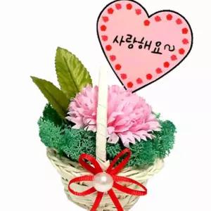 카네이션 바구니 조화 만들기 키트 미니바구니 꽃장식키트
