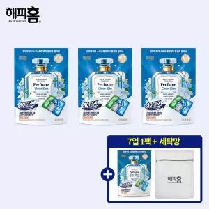 [하프클럽/] 파워캡슐 올인원 소프트엑스 코튼블루 3팩 7캡슐1팩 빨래망