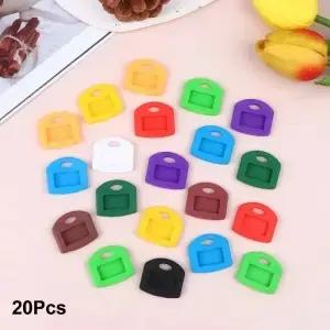 20/40PCS 다채로운 실리콘 키 커버 간편한 ID 정리를 위한 유연하고 내구성 있는 식별 태그 마커