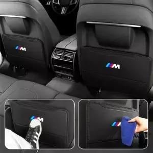 BMW M 파워 E39 E46 차량 시트 등받이 보호 매트 풀 킥 패드 가죽 스크래치 방지 자동차 액세서리