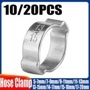고품질 1020PCS 호스 클램프 더블 이어 웜 드라이브 연료 워터 파이프 5-20mm 스프링