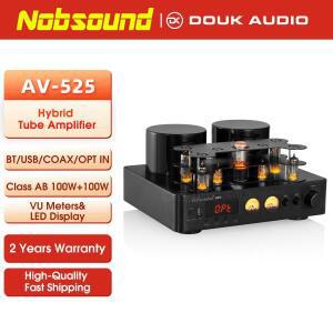Nobsound AV-525 HiFi Hybird 스테레오 밸브 앰프 Bluetooth 5.0 오디오 수기 COAX / OPT 파워 USB 플레이