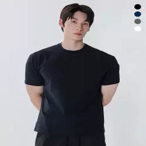 프리미엄 머슬핏 무지 티셔츠