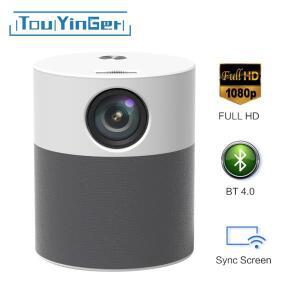Touyinger T9 네이티브 풀 HD 휴대용 프로젝터   비머  시어터  영화안드로이드 9.0 WIFI Blutooth Keyston