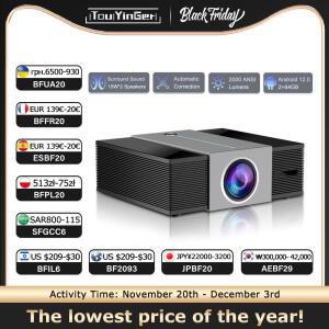 Touyinger Q11W 울트라 완전  풀 HD 4K  WiFi 안드로이드 고음 저전력 소비  시어터 프로젝터