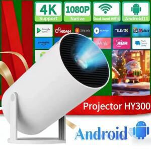 야외 휴대용 프로젝터 HY300 2026  4K 와이파이  HD 시네마  영화 LED 게임