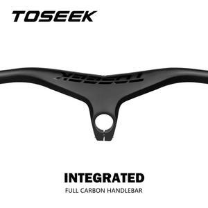자전거 테잎 TOSEEK T800 카본 파이버 핸들바 MTB 17도 산악자전거 일체형 스템 28 6mm