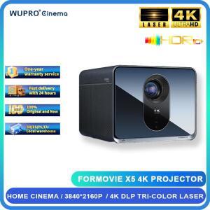 Formovie X5 4K 프로젝터 4500ANSI 루멘 가정용  극장 HDR10 + Wifi6 3840x2160P 네이티브 브라이트 ALPD M