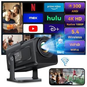 2026  프로젝터 4K 지원 휴대용 시어터  WiFi 블루투스   EU