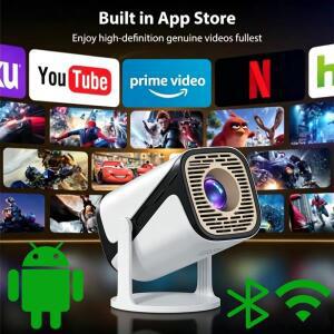 MAOHUTER Z320 안드로이드 스마트 프로젝터  지원 내장 스피커용 4K 블루투스 와이파이  시어터