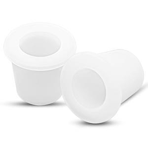 2PCS 파라솔 테이블 우산 구멍 플러그 슬리브 스태빌라이저 웨지 5인치 또는 5인치 어댑터용 실리콘 인서트 흰색