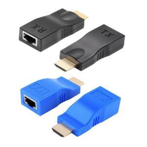 2pcs  익스텐더 HDMI 호환 RJ45 4K 3D 최대 30M  Over Cat 5E/6 네트워크 LAN 이더넷 어댑터