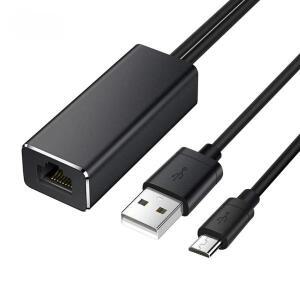 마이크로 USB to RJ45 100Mbps 네트워크 카드 이더넷 어댑터 파이어 TV 스틱 구글   크롬캐스트 2 세대 1