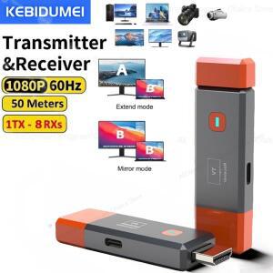 5G 50m 무선 Wifi HDMI  송수기 기 TV 스틱 동글 어댑터 카메라 DVD 노트북 PC 프로젝터로 연결