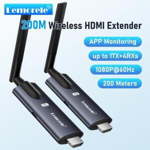 레모렐 5G 200m 무선 HDMI 송수기 저지연 플러그 앤 플레이   트랜시버 노트북 TV 프로젝터용