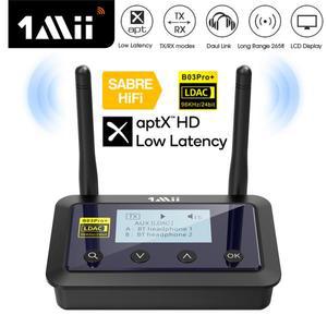 1Mii B03Pro + Bluetooth 5.3 송기 오디오 aptX LL HD CSR8675 LCD 화면이있는 TV PC 용 어댑터 #