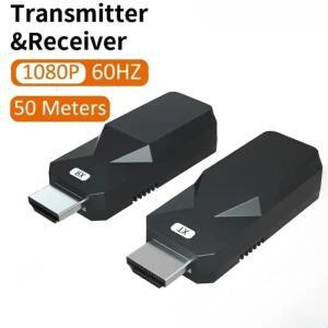 HD  연장기  50M RJ45 Cat5e 이더넷 케이블 단일 측면 전원 공급 송수기 PC용