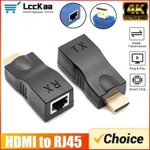30M HDMI to RJ45 연장 변환기  송기 어댑터 CAT5e Cat6 네트워크 이더넷 LAN 지원 PS3 용
