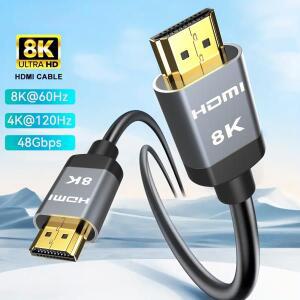 MIZIQIER 짧은 8K HDMI 2.1 케이블 48Gbps 고속 코드-4K@120Hz Roku TV/PS5/PS4/HDTV/RTX 3080 호환 가능