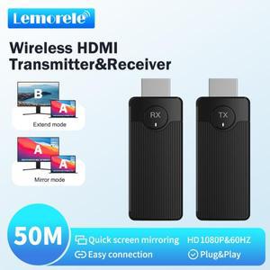 Lemorele Q50 무선 HDMI  송기   키트 TV  프로젝터 스위치 PC 용 디스플레이 어댑터 동글