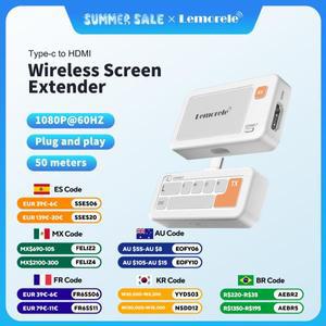 레모렐 타입-C to HDMI 무선 송수기   트랜스미터 50m  키트 /교육용