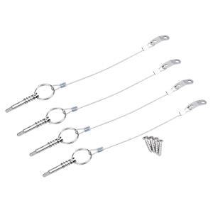 랜야드가 장착된 손 보트 비미니 탑 퀵 하드웨어(4 PCS) - 경첩 시스템용 마린 등급 릴리스 갑판 316 및 핀 캐노피 스틸 스테인리스 내구성