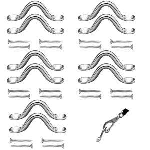KEPYDRMTF 10 PCS 스테인리스 스틸 비미니 다운 탑 달린 나사가 데크 패드 루프 스트랩, 카약 보트 보트용 하드웨어, 타이 20 클리츠