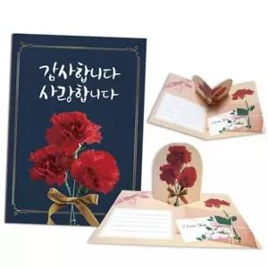 어버이 카드 선물 입체 스승의날 카네이션 핸드메이드
