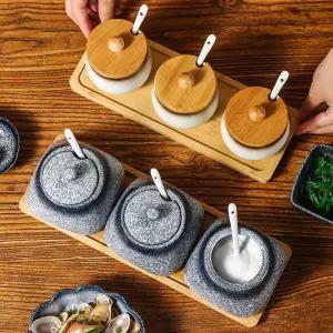 이야 세트 락교통 와사비 도자기 일식집 소스통 보관통