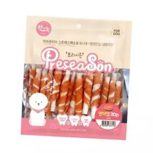 프리시즌 딩고껌 강아지간식 연어스틱껌 30p