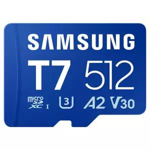 삼성 마이크로 SD카드 T7 512GB 닌텐도 갤럭시 액션캠 카메라 외장 메모리카드 512기가