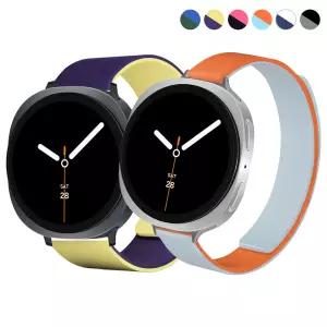 갤럭시워치 8 클래식 46mm 44mm 40mm 커넥 프리 리버스 마그네틱 루프 스트랩 자석 시계줄 투톤 양방향 스포츠 밴드 슬림 여성용 모던 남성용