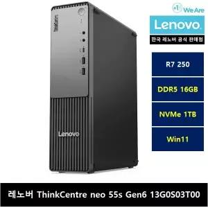 레노버 ThinkCentre neo 55s Gen6 13G0S03T00 AI PC/R7 250/16gb/1tb/Win11 Home 씨리얼포트 - ps