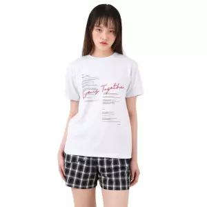 KATHARSIS 럽 이즈 투게더 레터링 티셔츠 라이트그레이 ONE SIZE 2314294