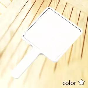 ST339 대 슬림 사각 손거울 화이트 화장 거울 미니 폼팩터 컴팩트 뷰티 메이크업