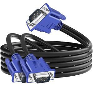 PASOW VGA 스플리터 케이블 (스크린 연장 1 Y 2 가능 모니터에 없음) 풀 수 HD (91.4CM(3피트) 사용 1080P - 동일한 프로젝터, 복제만 어댑터 모니터 화면 듀얼 HDTV, 모니터용