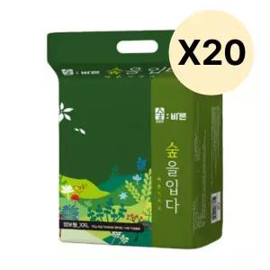 숲바른 아기 유아 밤기저귀 팬티형 점보형 18매 20팩 BNS