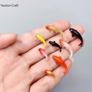 미니어처 하우스 YeulionCraft 소프트 PVC 금붕어 모델 에폭시 충전 재료 크리스탈 해양 수지 3D 미니 물고기 모델링 필러 세트당