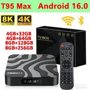 안드로이드 TV 박스 T95Max 16 Allwinner H618 8GB+256GB 2.4&5G 듀얼 와이파이 BT5.4 미디어 플레이어 4K