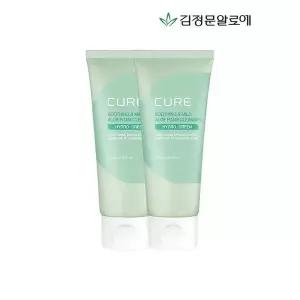 [하프클럽/김정문알로에]큐어 수딩 앤 마일드 알로에 폼 클렌저 100ml 2개