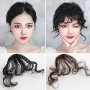 TBZ 웨이브앞머리가발 파마 꼬불거리는 곱슬 똑딱이 붙임머리