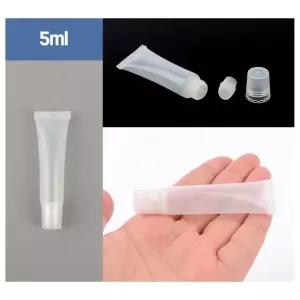 미니 리필 공병 튜브 케이스 5ml X5개 튜브형 반투명 (W85DC13)