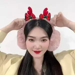 [콩심팥심]TBZ 방울 루돌프 인디핑크 보온 귀마개 여자귀마개 귀도리