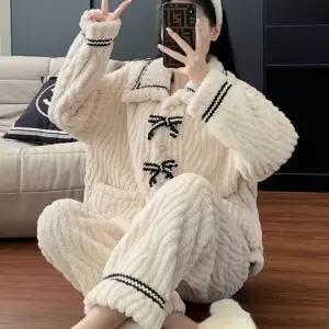 수면세트 리본 카라 포근 여성파자마 여성언더웨어 WFLVIL6