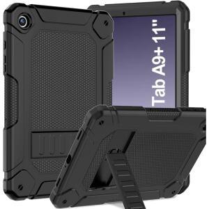 삼성 갤럭시 탭 A9+ 플러스 케이스 11인치 2023 (SM-X210 / X216 X218), 헤비 듀티 충격 방지 A9 케이스, 블랙