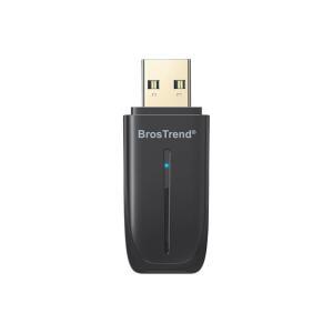 BrosTrend 2-in-1 USB WiFi 블루투스 어댑터, AX900 6 + BT 5.4, PC 데스크톱 노트북용 듀얼 밴드 5GHz 600Mbps 2.4GHz 286Mbps, Windows 11/10용 미니 무선 동글, WPA3
